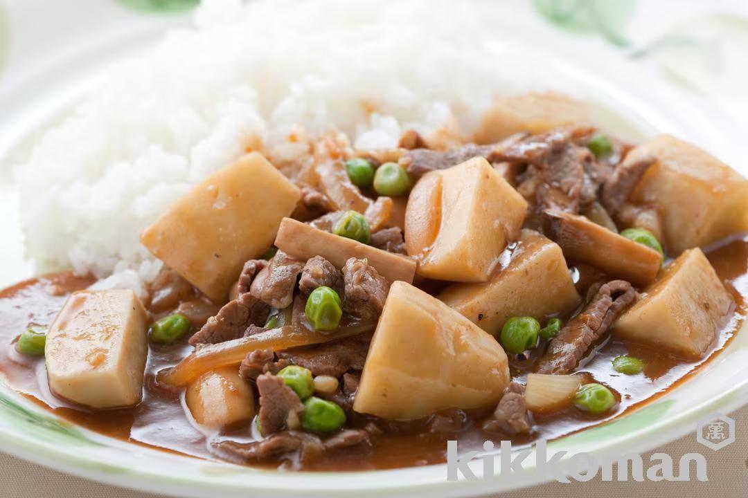 Beef Stroganoff with Satoimo
