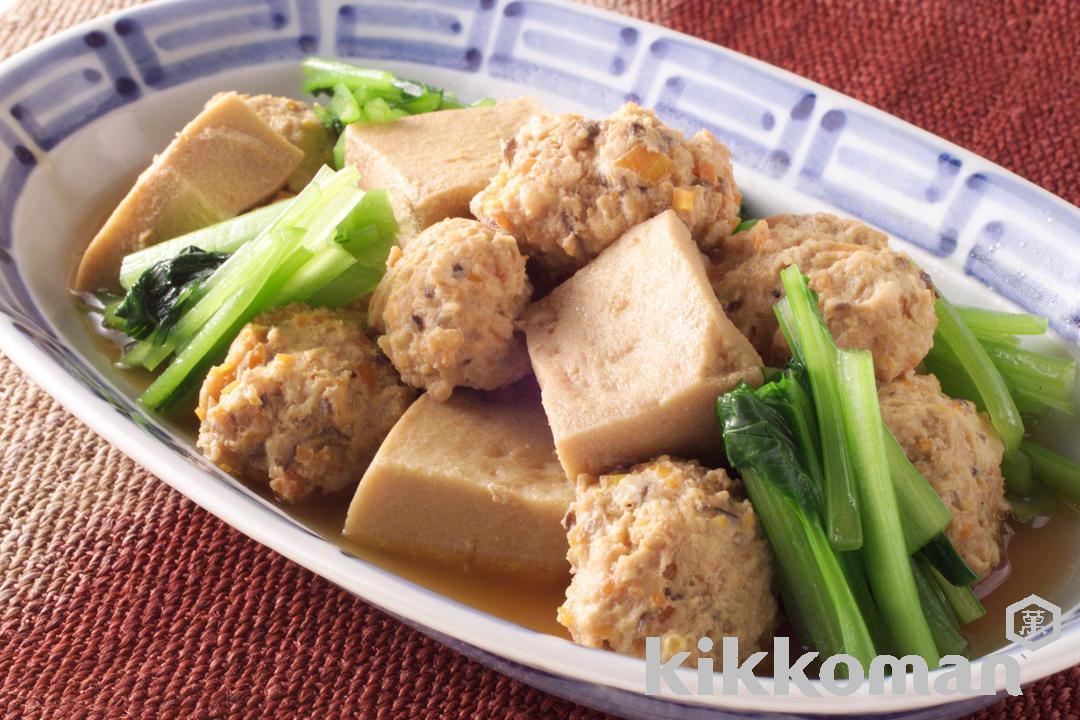 Chicken Meatballs and Koyadofu in Dashi Broth