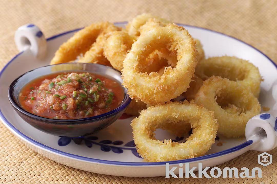 Fried Calamari with Salsa Sauce
