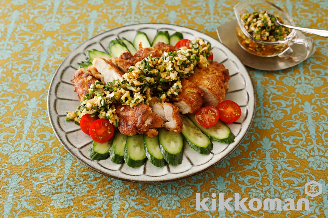 Japanese-Style Fried Chicken with Negi Sauce