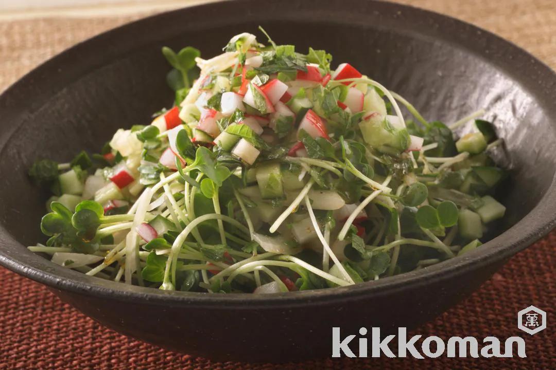 Kaiware, Cucumber and Radish Salad
