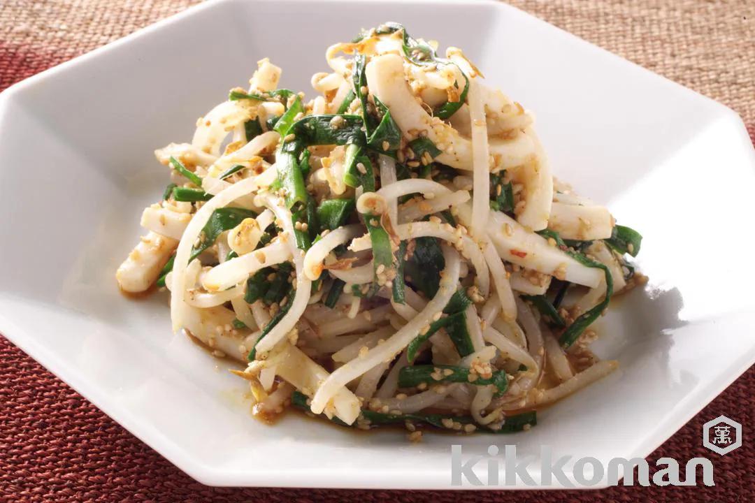Squid and Bean Sprout Sesame Salad