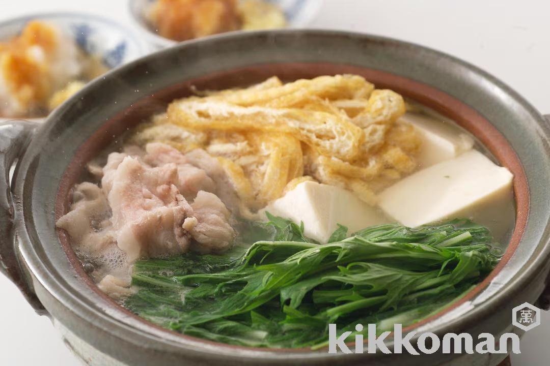 Pork with Mizuna Nabe (Hot Pot)