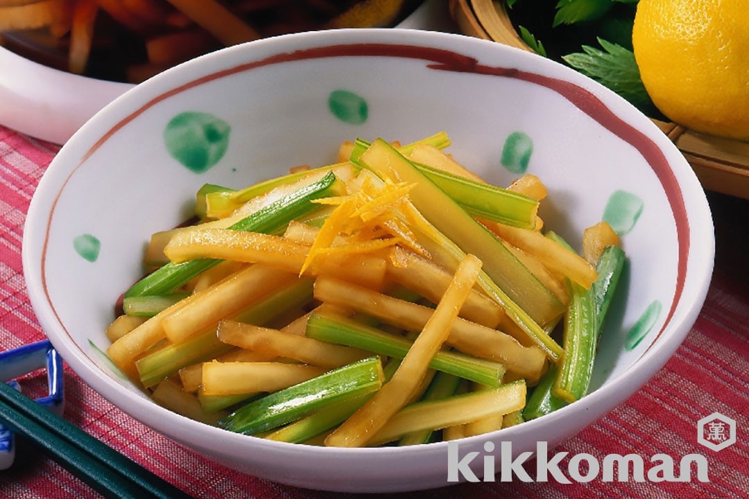 Daikon Radish and Celery Strips