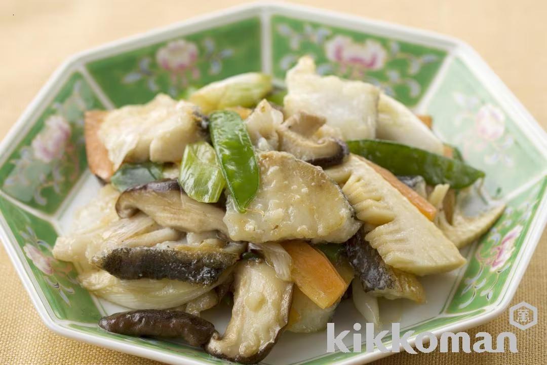 Chinese Stir-Fried Cod and Vegetables