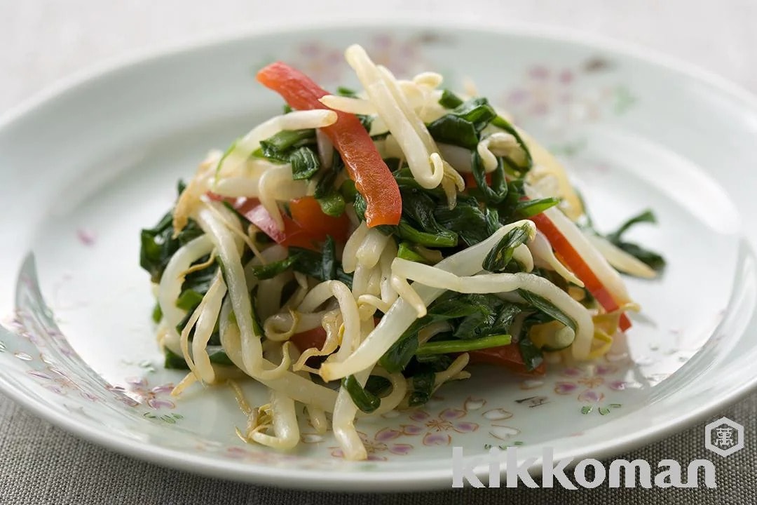 Warm Bean Sprout and Bell Pepper Salad