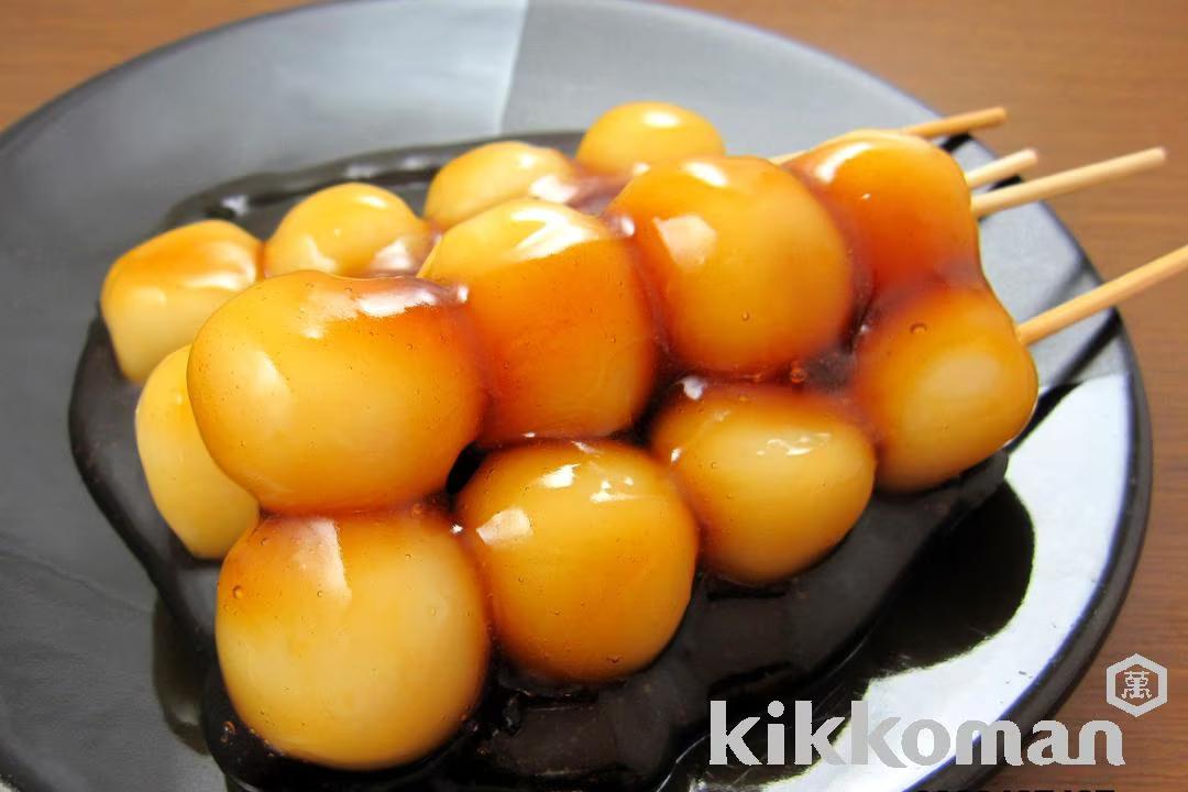 Mitarashi Dango (Sweet Soy Sauce-Glazed Rice Dumplings)