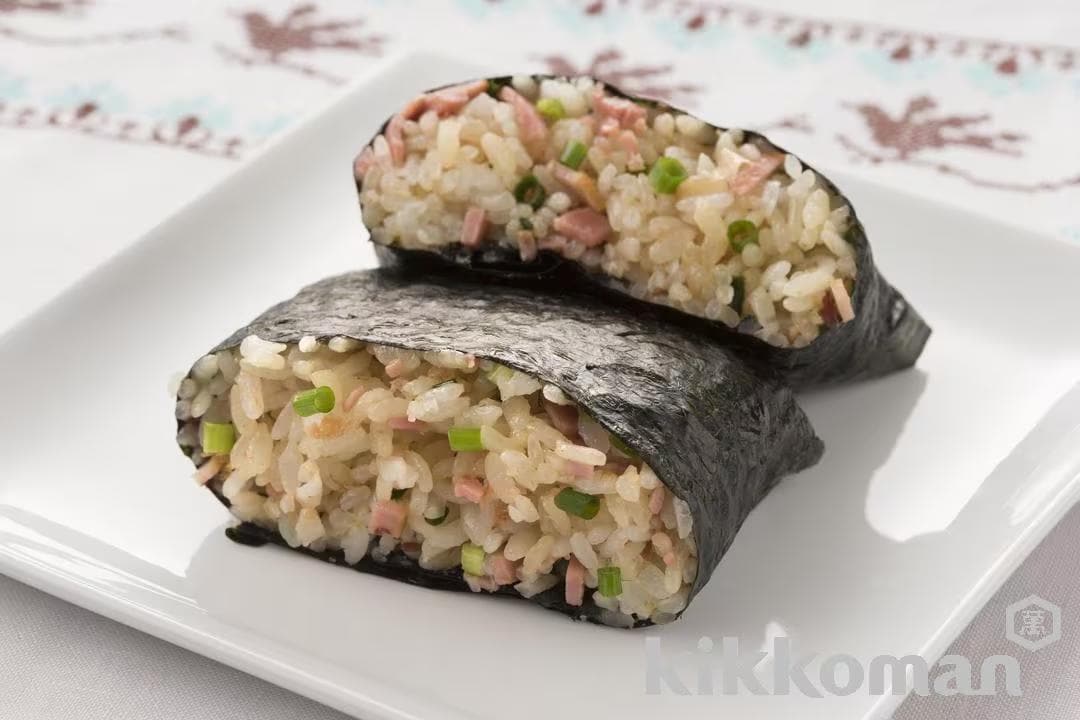 Okaka and Bacon Onigiri Sandwich