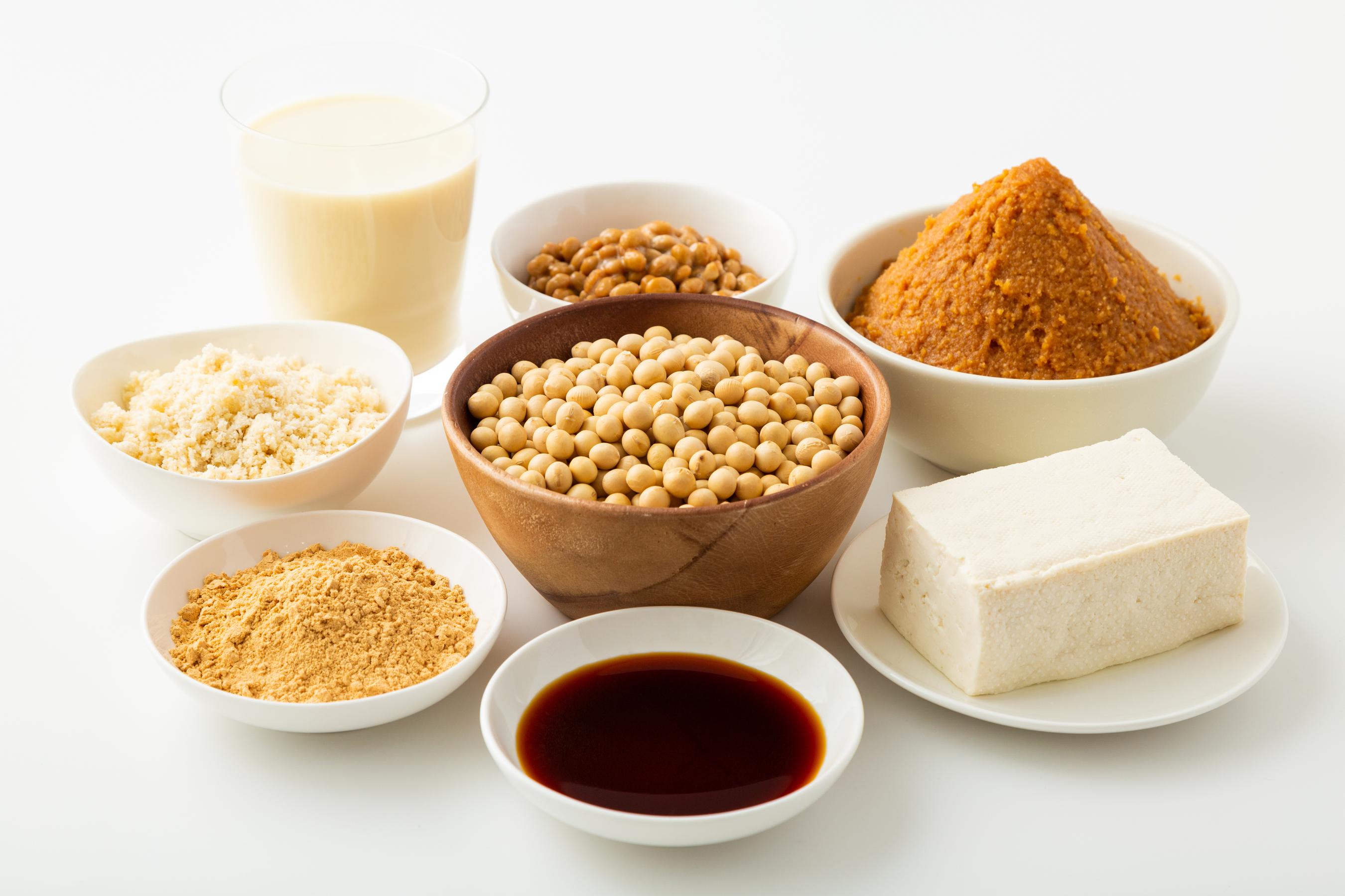 Assorted Items Made From Soybeans