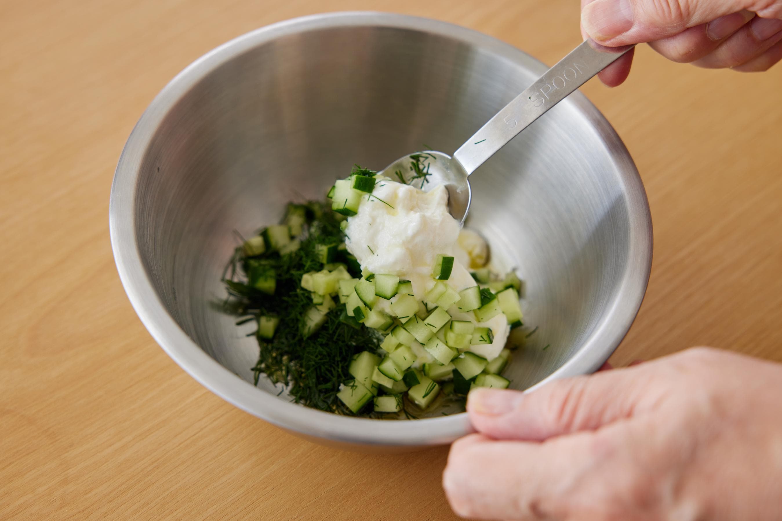 mixing ingredients