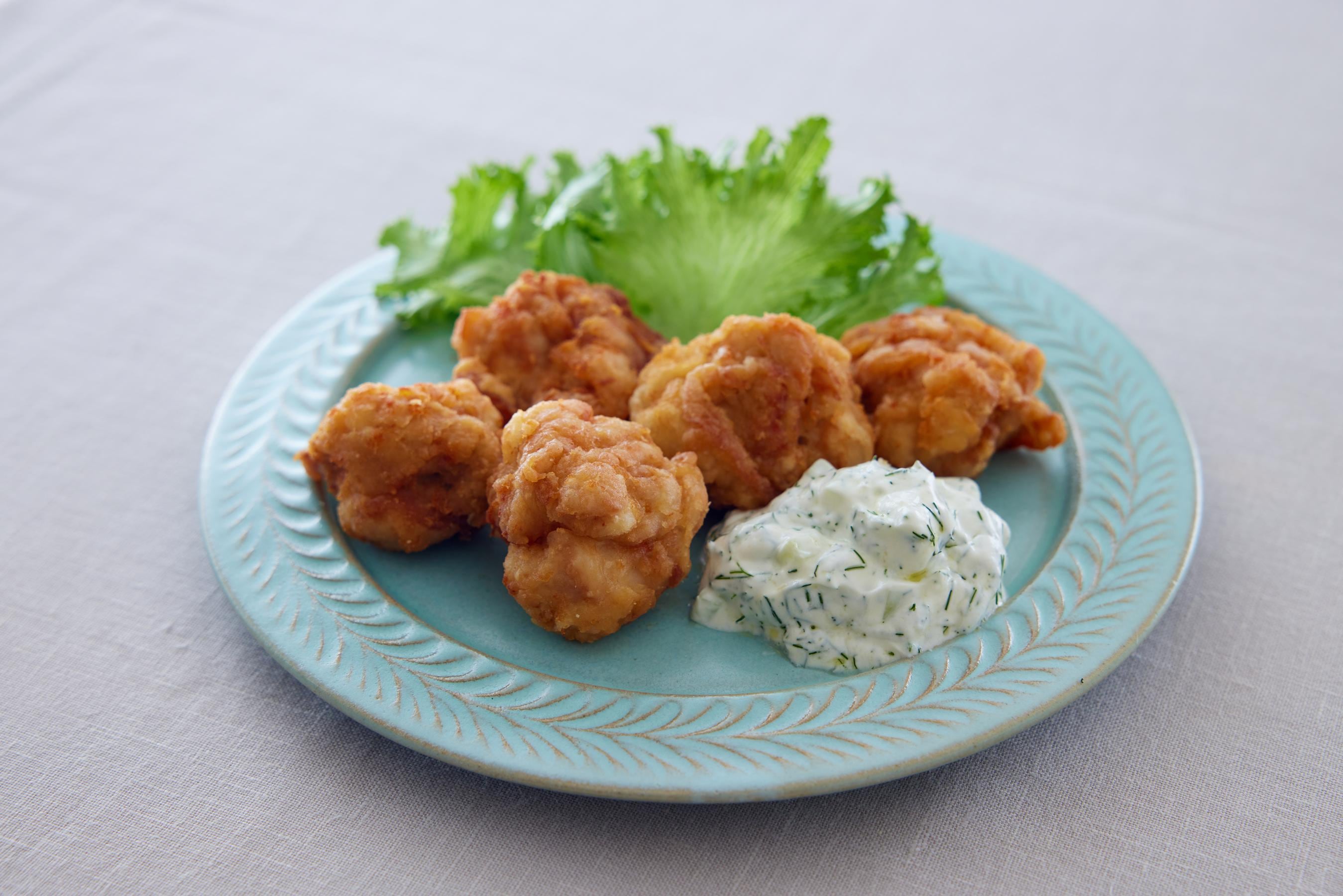 Chicken Karaage with Tzatziki Sauce