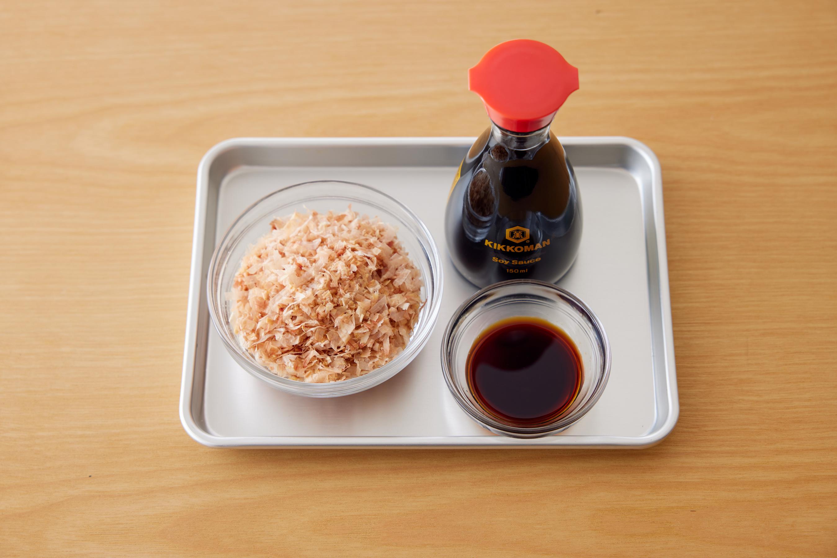 ingredients for okaka shoyu