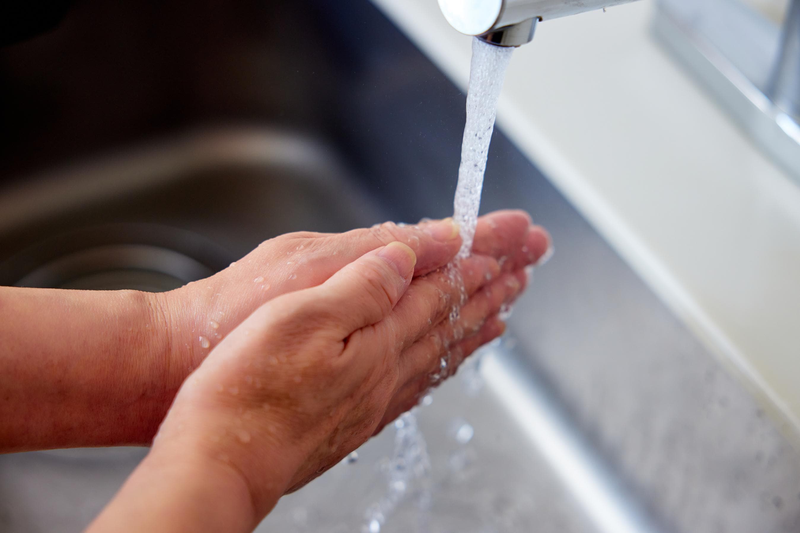 washing hands